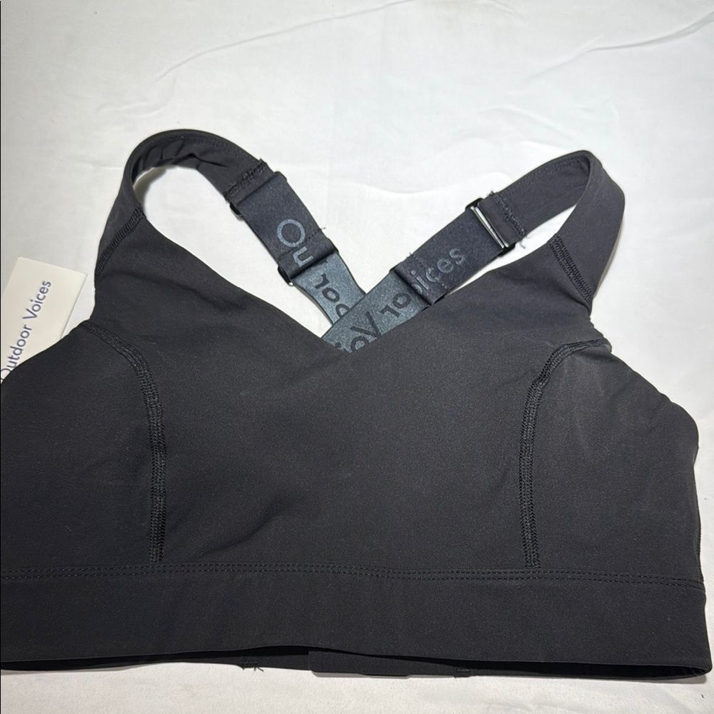 Outdoor Voices Circuit Black Sports Bra. S/M C NWT